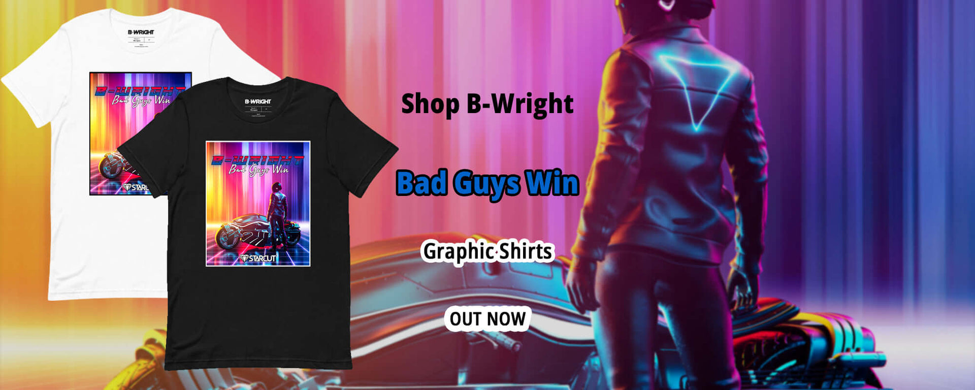 B-Wright Bad Guys Win Graphic T Shirts