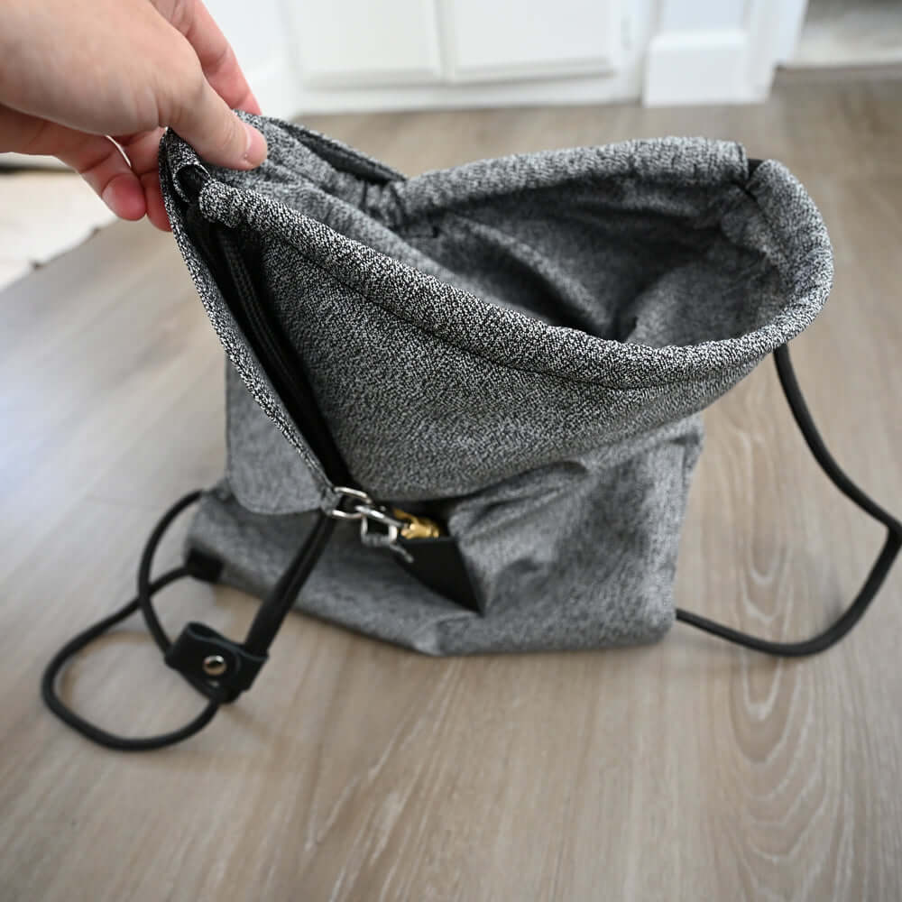 B-Wright Slash Resistant Drawstring Bag Open