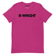 B-Wright Unisex Black Logo T Shirt Berry Pink