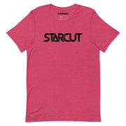 Starcut Unisex Black Logo T Shirt Heather Raspberry Pink